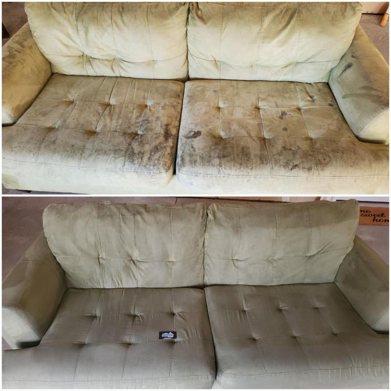 Before and after cleaning